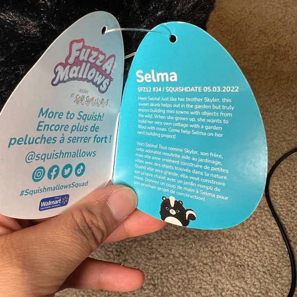 New Selma the Skunk Fuzzamallow Squishmallow - Picture 4 of 15